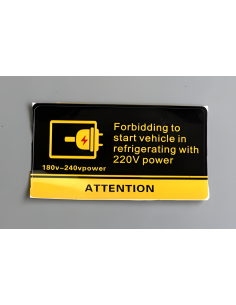 Señalización de aviso de recarga segura de la caja de...