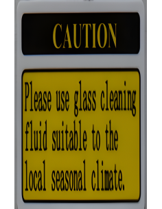 Etiqueta del líquido del limpiaparabrisas