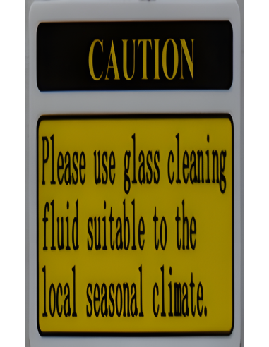 Étiquette de liquide d'essuie-glace