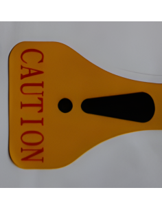 Etiqueta de advertencia de palanca manual