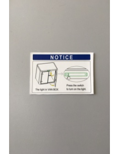 Etiqueta de advertencia de instalación de la caja de carga