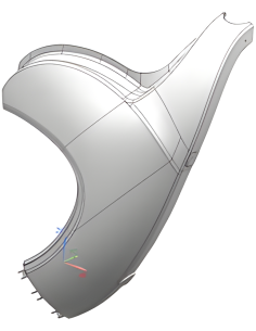 Listón de moldura del cuerpo delantero izquierdo