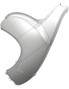 Listón de moldura del cuerpo delantero derecho