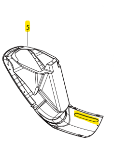 Guardabarro inferior interior de la carrocería delantera L5