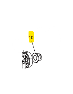 Tuerca ranurada con brida hexagonal