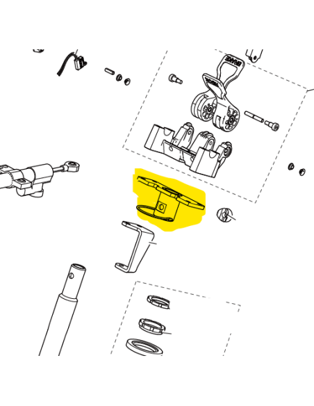 Base di montaggio inferiore del manubrio