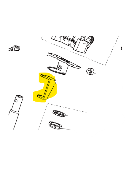 Staffa di montaggio posteriore dell'ammortizzatore di sterzo