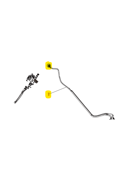 Conjunto de tubería de aceite de maneta freno izquierdo a cilindro maestro L5