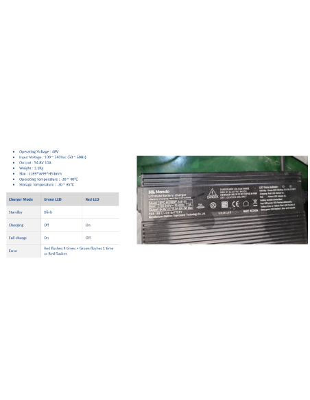 Cargador de batería 48V
