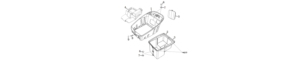Caja de almacenaje bajo asiento